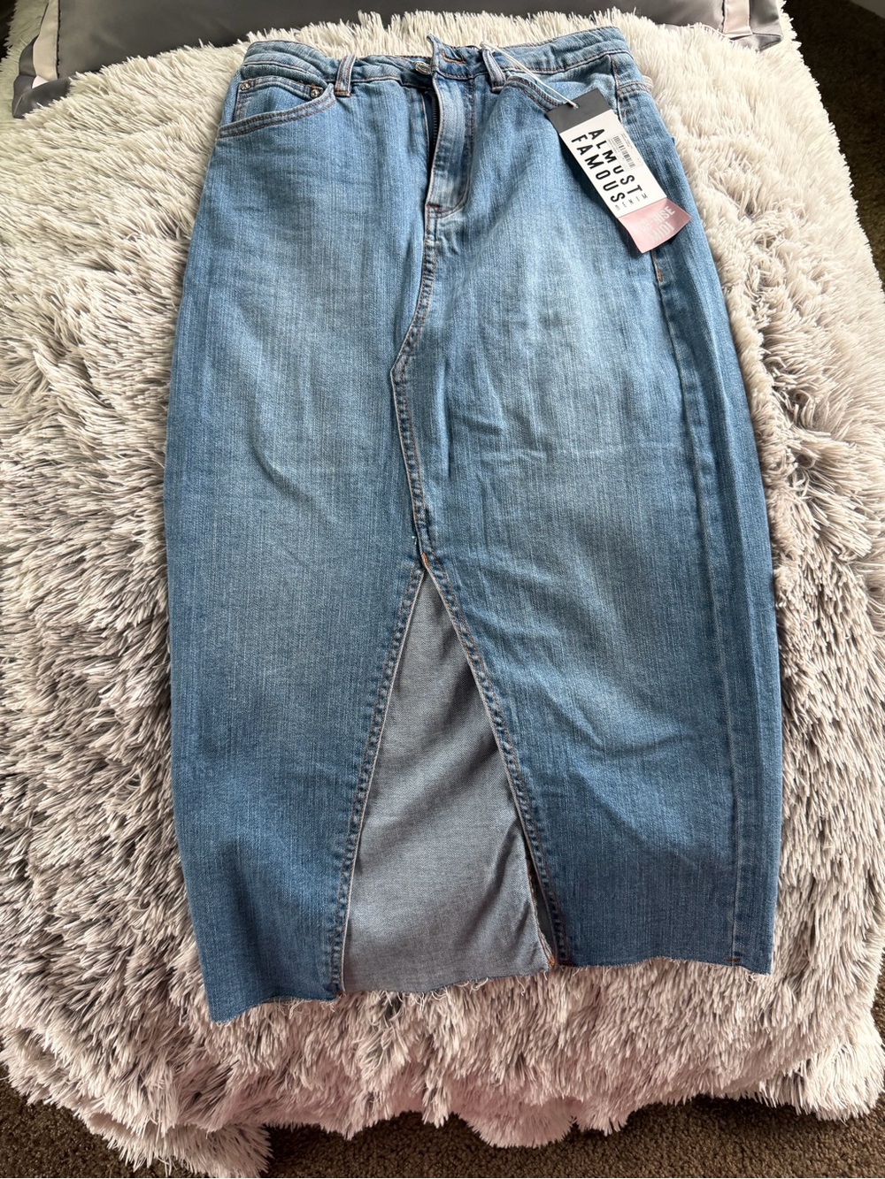 Midi denim skirt